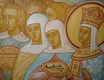 Гвозди Креста Господня. Роспись Крестовоздвиженской церкви Толгского монастыря (фрагмент)