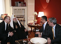 Его Святейшество посетил прием в посольстве Греции, устроенный в честь праздника Торжества Православия