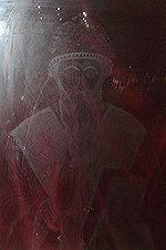 Отобразившийся чудесным образом на стекле киота образ св. Спиридона Тримифунтского выставлен для поклонения в Иерусалиме