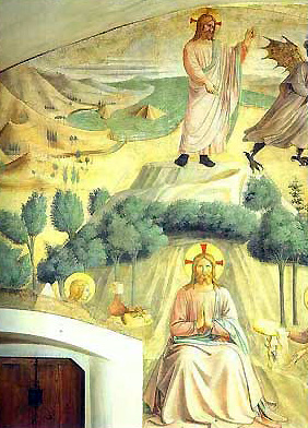 Искушение Христа. Фра Анжелико, фреска, ок. 1450 г.
