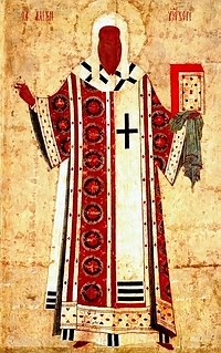 Св. митрополит Алексий. Икона письма Дионисия, кон. XV в.