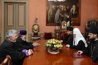 Святейший Патриарх Кирилл встретился с Верховным Патриархом и Католикосом всех армян Гарегином II
