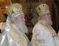 Святейший Патриарх Алексий в сослужении Мирополита Восточно-Американского и Нью-Йоркского Лавра совершил Божественную литургию в Успенском соборе Кремля