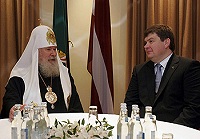 Состоялась встреча Святейшего Патриарха с главой Правительства Латвийской Республики Айгарсом Калвитисом