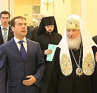 Святейший Патриарх Кирилл принял участие в церемонии открытия Президентской библиотеки в здании Синода в Санкт-Петербурге