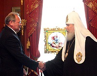 Святейший Патриарх Алексий встретился c Советником-посланником Республики Беларусь в России В.С.Павловичем