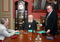 Предстоятель Русской Православной Церкви ответил на вопросы журналистов ведущих информагентств