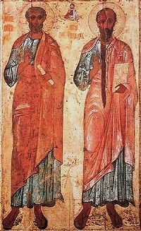 «Радуйтеся, Павле и Петре, апостолов украшение, миру благовестницы, Церкви утверждение!» (комментарий в русле истории)