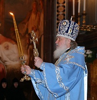 В праздник Сретения Господня Святейший Патриарх Кирилл совершил Божественную литургию в Храме Христа Спасителя