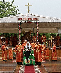 Святейший Патриарх Кирилл впервые совершил Божественную литургию на Бутовском полигоне