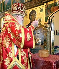 Святейший Патриарх совершил Божественную литургию в Покровском соборе Хотькова монастыря