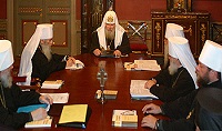 Святейший Патриарх Московский и всея Руси Алексий II возглавил очередное заседание Священного Синода Русской Православной Церкви