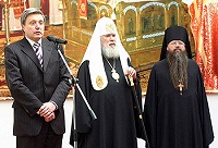 Святейший Патриарх принял участие в открытии выставки «Пасха в России», проходящей в «Новом Манеже»