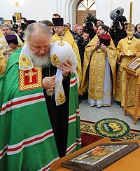 Проповедь Святейшего Патриарха Кирилла за Божественной литургией в новоосвященном храме свв. апп. Петра и Павла в Сестрорецке