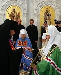 Святейший Патриарх совершил чин наречения архимандрита Александра (Матренина) во епископа Даугавпилсского, викария Рижской епархии
