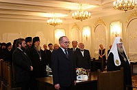 Святейший Патриарх встретился с группой священнослужителей, прослушавших курс в Российской Академии Государственной Службы при Президенте РФ