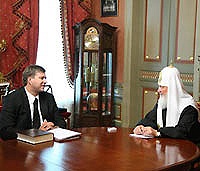 Предстоятель Русской Православной Церкви встретился с министром юстиции Российской Федерации А.В. Коноваловым