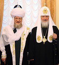 Состоялась встреча Святейшего Патриарха Кирилла с председателем ЦДУМ России Талгатом Таджуддином