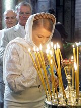 Тимошенко «зарядилась духом и силой» в униатской церкви