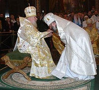 Святейший Патриарх совершил в Храме Христа Спасителя Божественную литургию и хиротонию архимандрита Аристарха (Смирнова) во епископа Кемеровского и Новокузнецкого