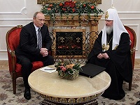 Состоялась встреча Святейшего Патриарха Кирилла с председателем Правительства России В.В. Путиным