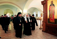 Предстоятель Русской Церкви посетил московский храм Сорока Севастийских мучеников — Патриаршее подворье в Спасской слободе