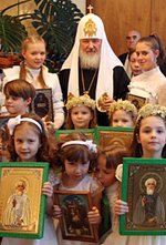 Святейший Патриарх Кирилл посетил Патриарший Рождественский праздник в Московском Кремле