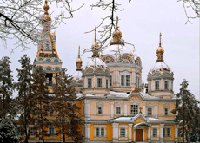 В Крещенский сочельник Святейший Патриарх Московский и всея Руси Кирилл совершил Божественную литургию в Вознесенском кафедральном соборе Алма-Аты