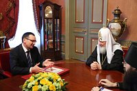 Состоялась встреча Святейшего Патриарха Кирилла с президентом Чувашской Республики Н.В. Федоровым