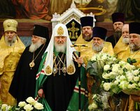 В Храме Христа Спасителя состоялся прием по случаю первой годовщины интронизации Святейшего Патриарха Кирилла