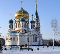 Президент России посетил Успенский кафедральный собор города Омска