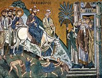В канун праздника Входа Господня в Иерусалим Святейший Патриарх Кирилл совершил всенощное бдение в Храме Христа Спасителя
