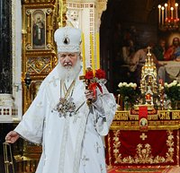 В праздник Светлого Христова Воскресения Святейший Патриарх Кирилл возглавил Божественную литургию в Храме Христа Спасителя