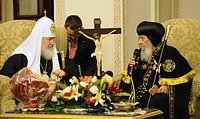 Состоялась встреча Святейшего Патриарха Московского и всея Руси Кирилла с Патриархом Коптской Церкви Шенудой III
