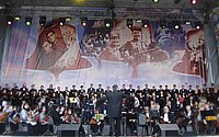Концерт классической и духовной музыки «Победный благовест» состоялся на площади у Храма Христа Спасителя