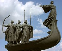 В Киеве восстановили памятник основателям города - Кию, Щеку, Хориву и Лыбиди