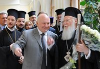 Предстоятель Константинопольской Православной Церкви встретился с мэром Москвы Ю.М.Лужковым