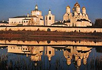 Святейший Патриарх Кирилл совершил чин великого освящения Троицкого собора Болдинского монастыря и первое богослужение в новоосвященном храме