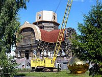 В Набережных Челнах шаровая молния дотла сожгла недостроенный храм Рождества Христова