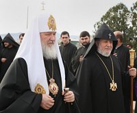 Состоялась рабочая встреча Святейшего Патриарха Московского и всея Руси Кирилла с Верховным Патриархом и Католикосом всех армян Гарегином II