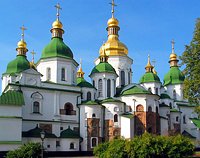 Святейший Патриарх Кирилл и Блаженнейший митрополит Владимир совершили молебен в киевском соборе Святой Софии