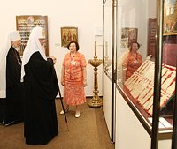 Святейший Патриарх Кирилл и Блаженнейший митрополит Владимир открыли в Киево-Печерской лавре экспозицию «Наследие святого князя Владимира»