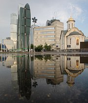 Митрополит Саранский и Мордовский Варсонофий освятил храм во имя прп. Серафима Саровского на территории выставочного комплекса «Экспоцентр» в Москве