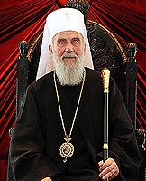 Патриаршее поздравление Святейшему Патриарху Сербскому Иринею с 80-летием со дня рождения