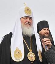 Святейший Патриарх Кирилл посетил храм Вознесения Господня в городе Корсакове