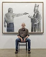 Бразильский художник выставил картину, на которой изобразил себя убивающим Папу Римского
