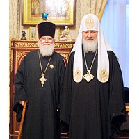 Святейший Патриарх Кирилл принял протопресвитера Матфея Стаднюка, настоятеля Богоявленского кафедрального собора в Елохове