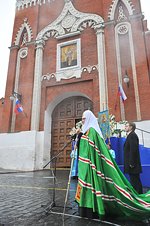Слово Предстоятеля Русской Церкви после освящения иконы Николы Можайского на Никольской башне Московского Кремля