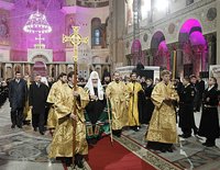 Слово Предстоятеля Русской Церкви после Божественной литургии в Свято-Никольском Морском соборе Кронштадта