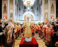 Святейший Патриарх Кирилл совершил всенощное бдение в Свято-Екатерининском кафедральном соборе Краснодара